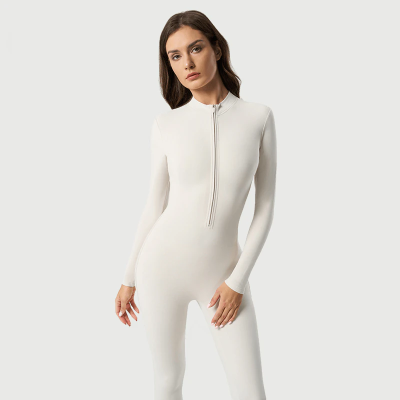 OP-010 Custom One-Piece Yoga Jumpsuit for private label activewear sourcing