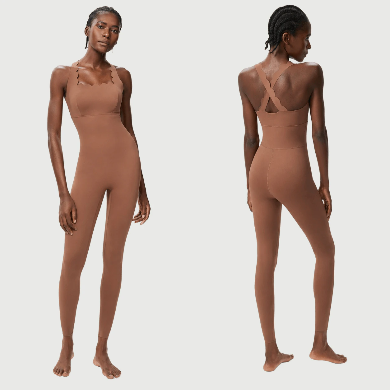 OP-019 Strappy Back Sculpting Unitard for private label activewear sourcing