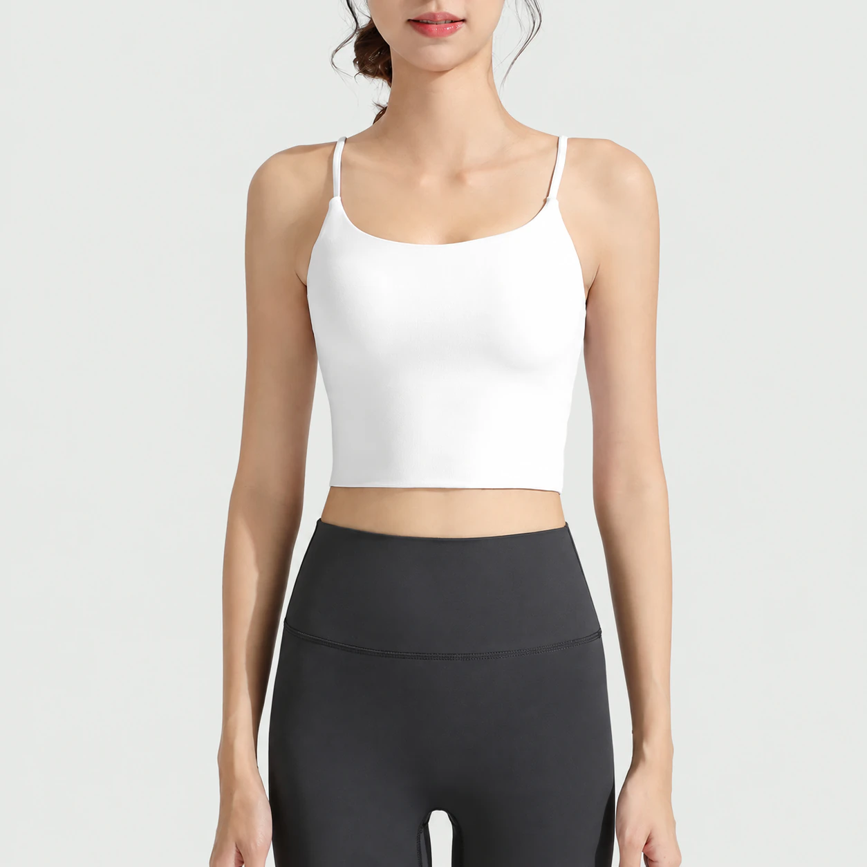 Private Label Spaghetti Strap Yoga Sports Bra High Support for private label activewear sourcing