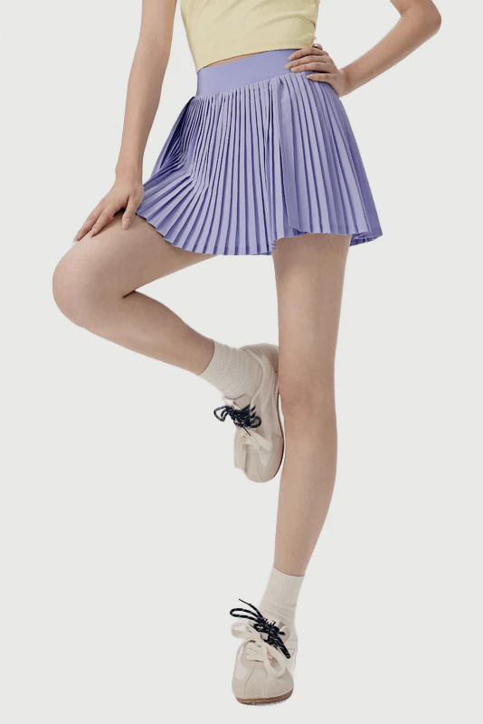 TD-035 Private Label Pleated Active Skort with Built-In Shorts for private label activewear sourcing