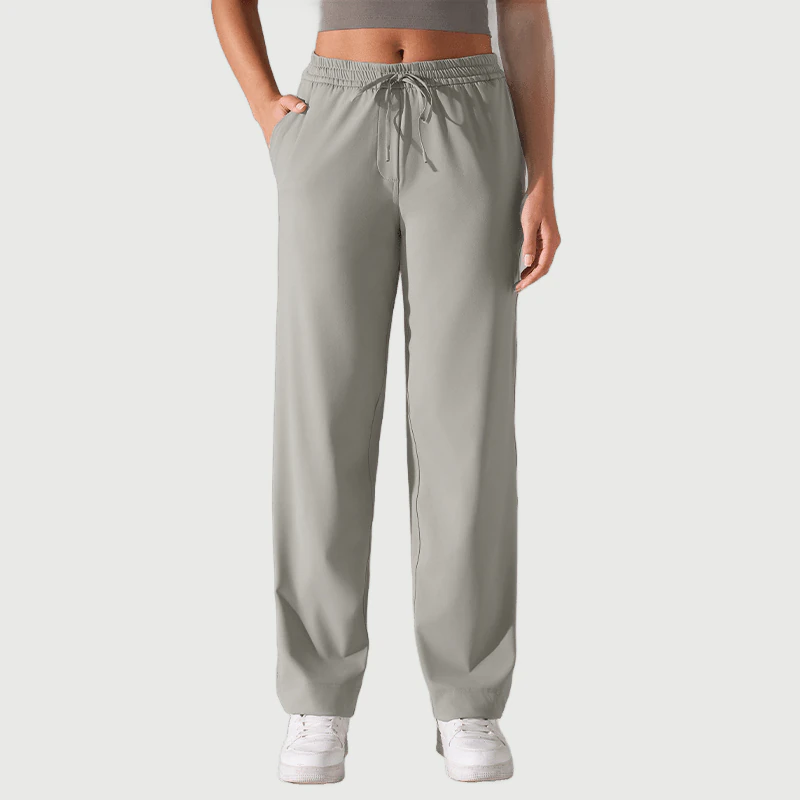 Custom High Stretch Drawstring Waist Pants Loose Fit for private label activewear sourcing