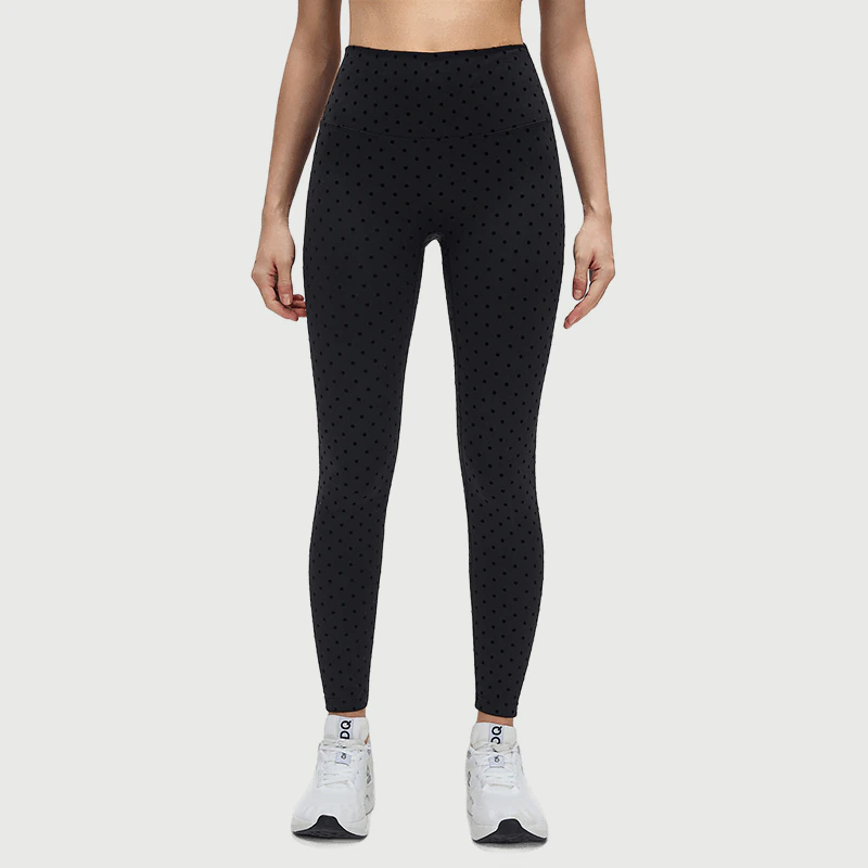 OEM High Waisted Polka Dot Leggings Yoga Pants for private label activewear sourcing