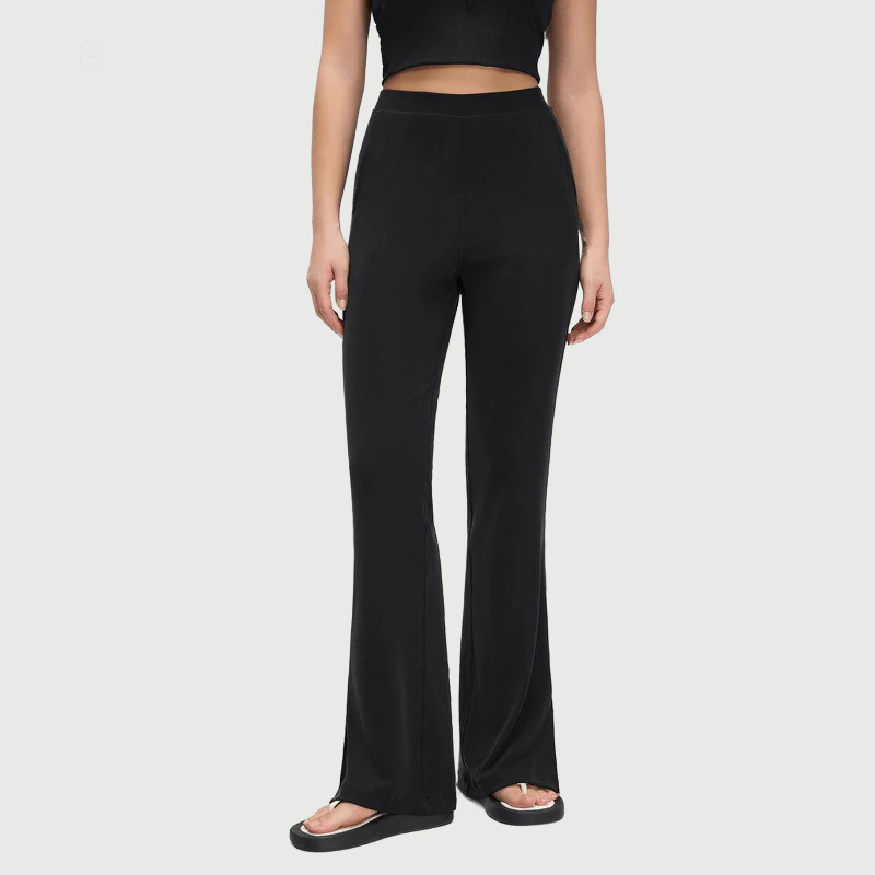 YL-035 OEM High-Waist Flare Yoga Leggings for private label activewear sourcing