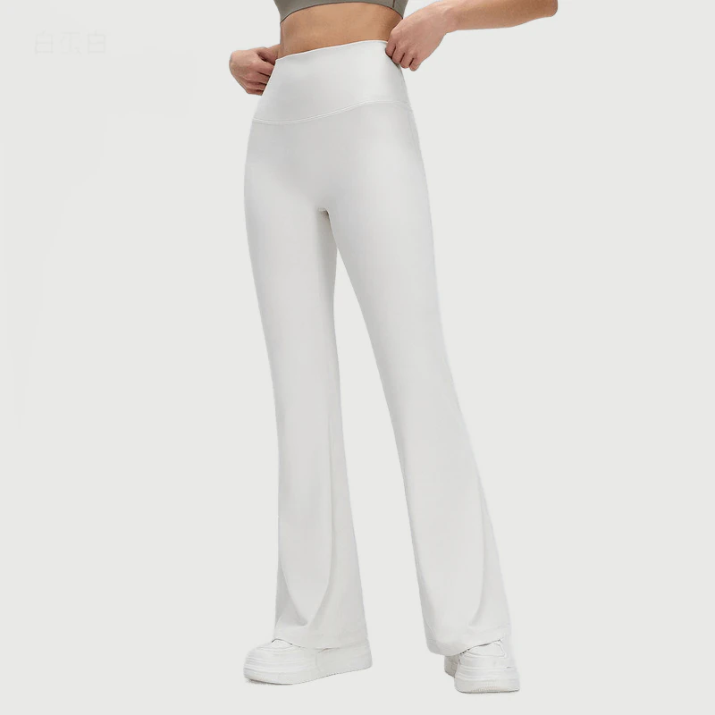 YL-037 Custom High-Waist Flare Yoga Leggings for private label activewear sourcing