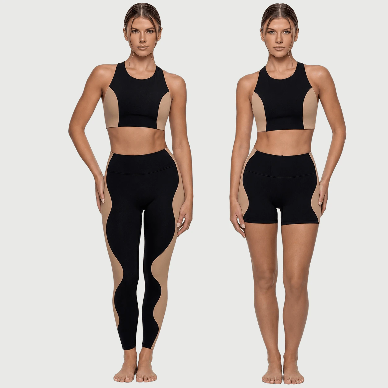 Mesh Panel Activewear Set for private label fitness brands