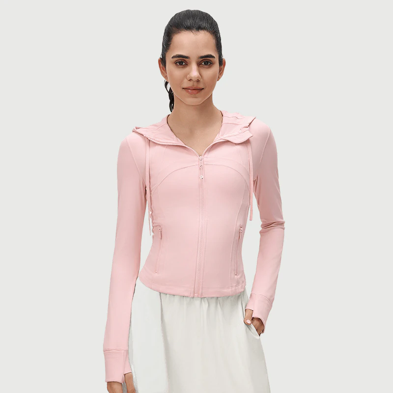 YS-035 OEM Hooded Jacket Activewear Set for private label activewear sourcing