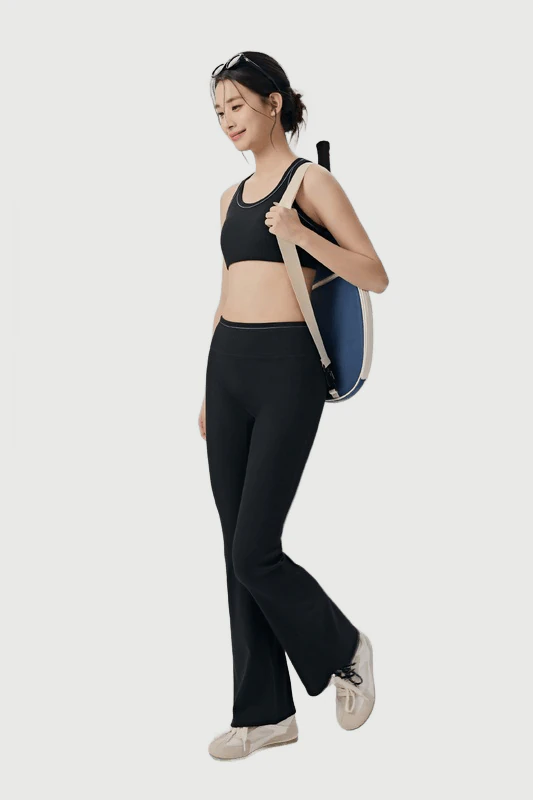 YS-037 Custom Bra and Flare Legging Yoga Set for private label activewear sourcing