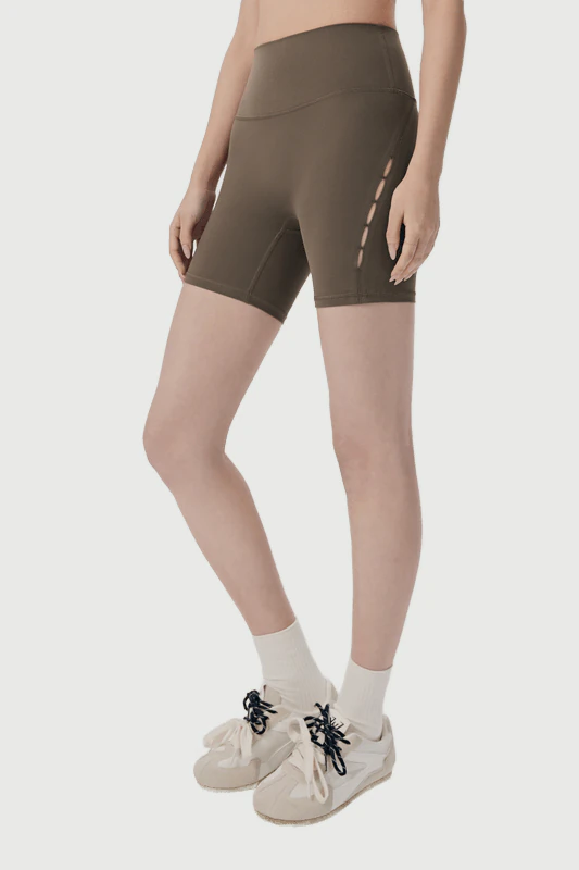 SH-017 OEM Side Cutout Biker Shorts for private label activewear sourcing