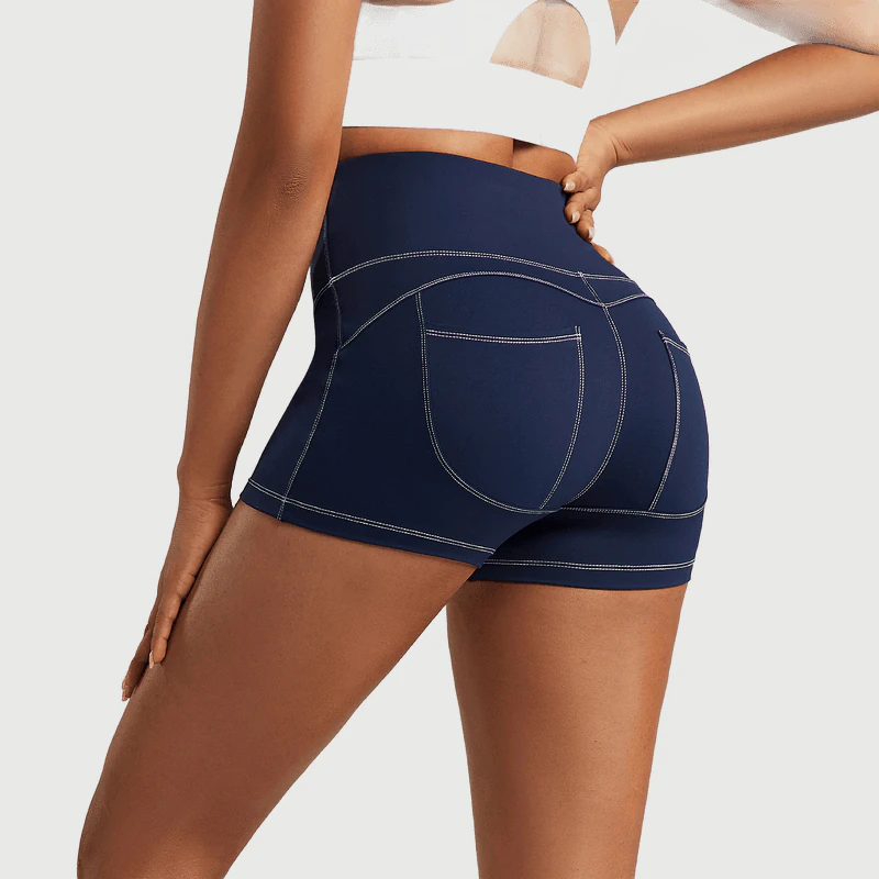 SH-018 Private Label 4-Way Stretch Yoga Shorts for private label activewear sourcing