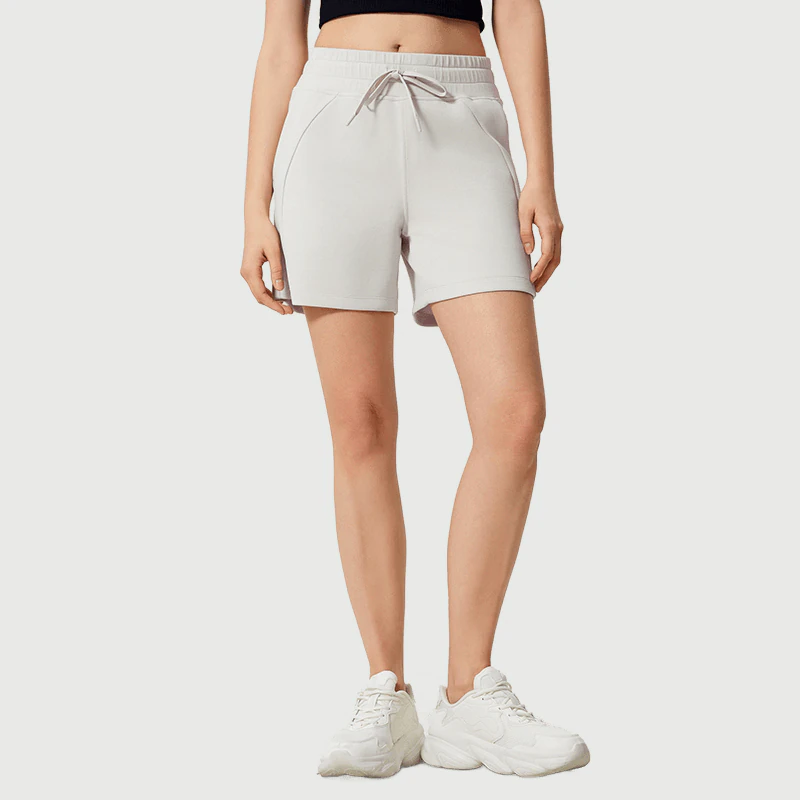 SH-022 Custom Drawstring High Waist Athletic Shorts for private label activewear sourcing