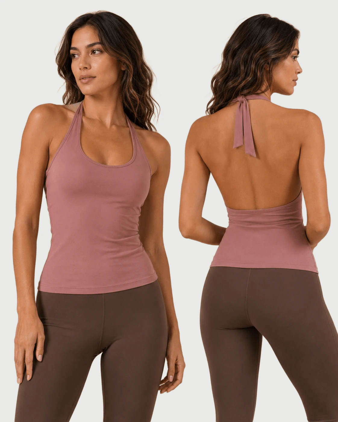 Custom Halter Yoga Top for private label OEM activewear manufacturing