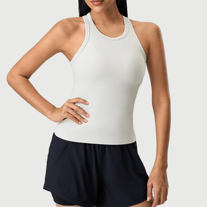 YT-018 Private Label Racerback Workout Tank Top for private label activewear sourcing