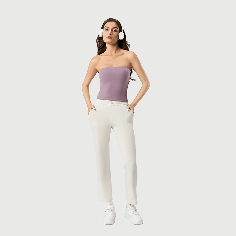 YT-021 Private Label Strapless Bandeau Layering Top for private label activewear sourcing