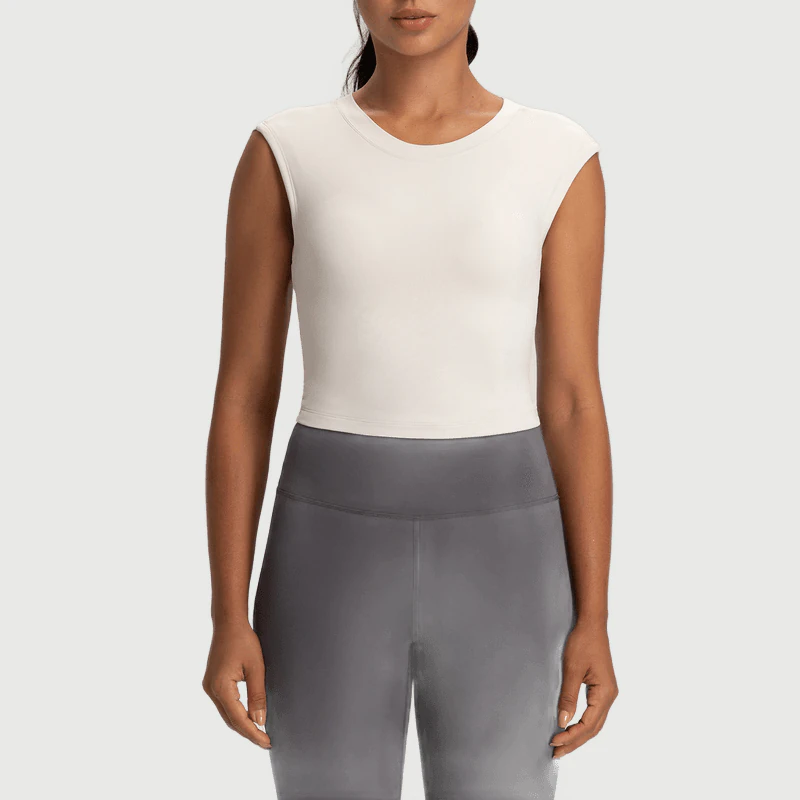 YT-029 OEM Cropped Yoga Top for private label activewear sourcing