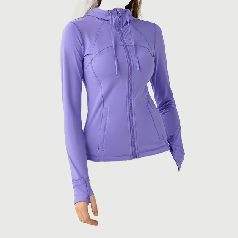 YT-039 Private Label Full Zip Workout Jacket for private label activewear sourcing