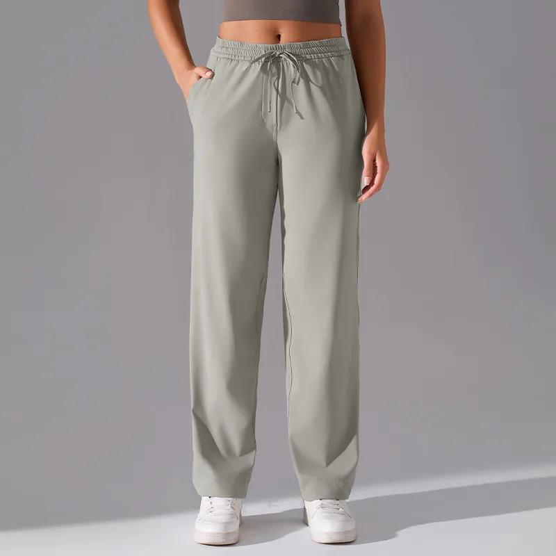 YL-005 Custom High Stretch Drawstring Waist Pants Loose Fit