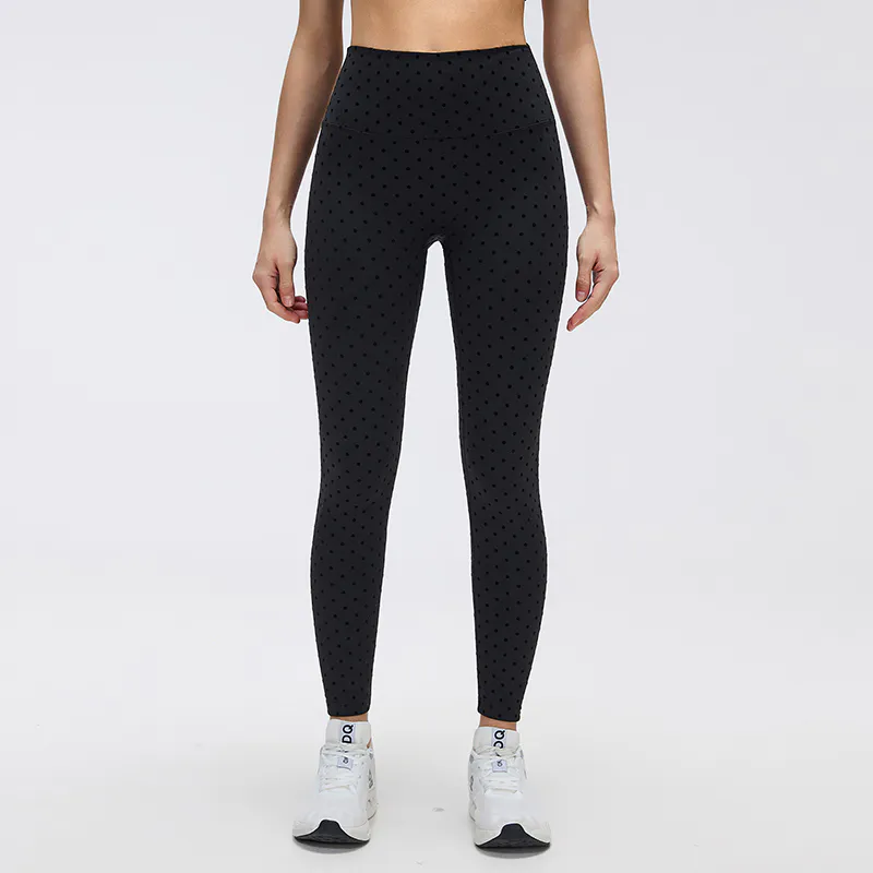 YL-006 OEM High Waisted Polka Dot Leggings Yoga Pants