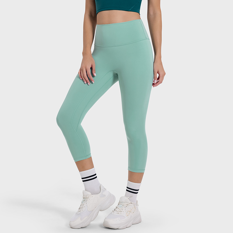 Private Label 7/8 High Waisted Yoga Leggings Tummy Control for private label activewear sourcing