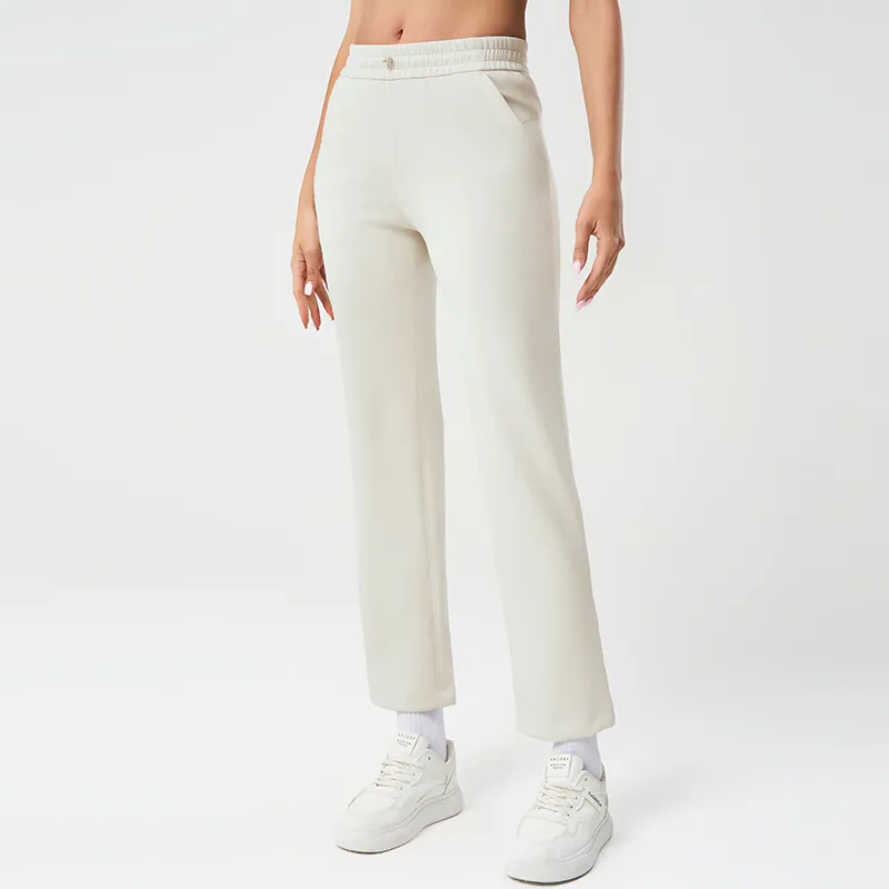 YL-004 Private Label Elastic Waist High Waisted Yoga Sweatpants