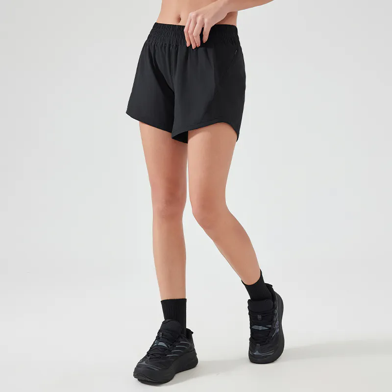SH-007 Custom Elastic Waist Athletic Shorts for private label activewear sourcing