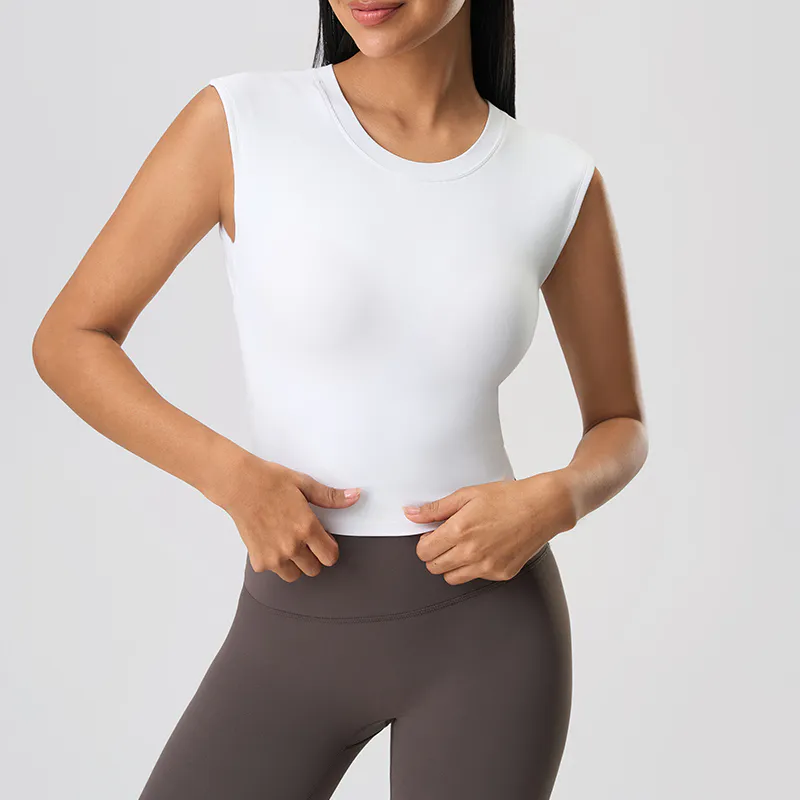 YT-010 Private Label Cropped Sleeveless Yoga Top
