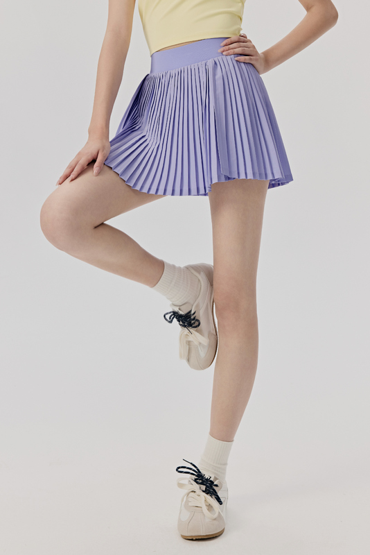 TD-035 Private Label Pleated Active Skort with Built-In Shorts for private label activewear sourcing