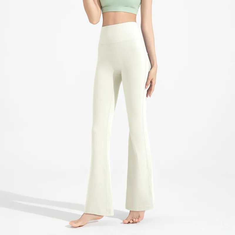 YL-022 Private Label Stretch Flared Yoga Pants for private label activewear sourcing
