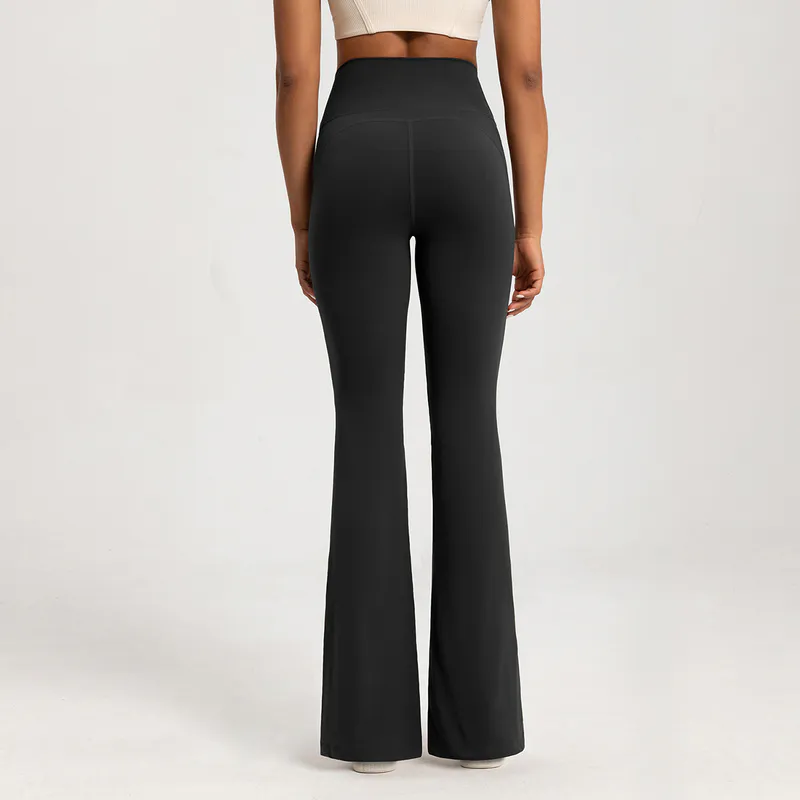 YL-025 Private Label Mauve Flared Yoga Pants