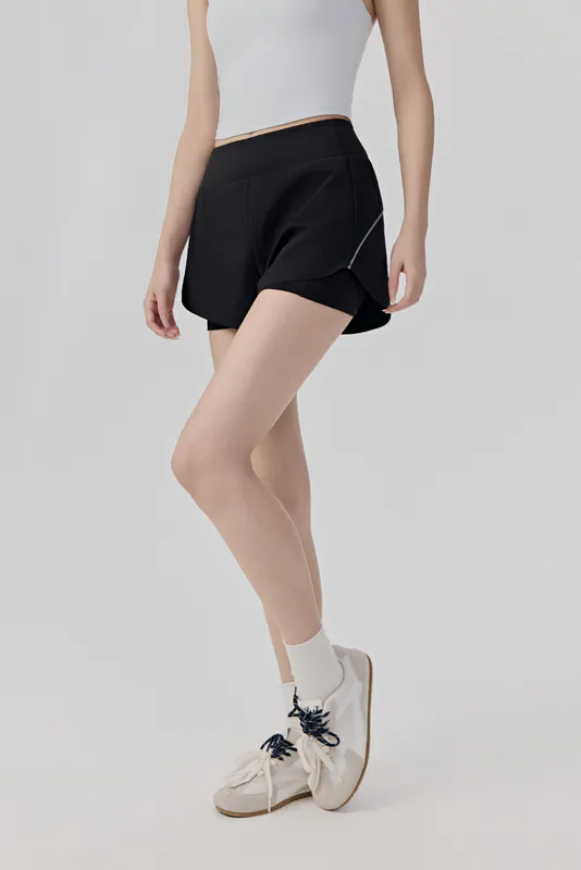 SH-015 Private Label 2-in-1 High Waist Running Shorts