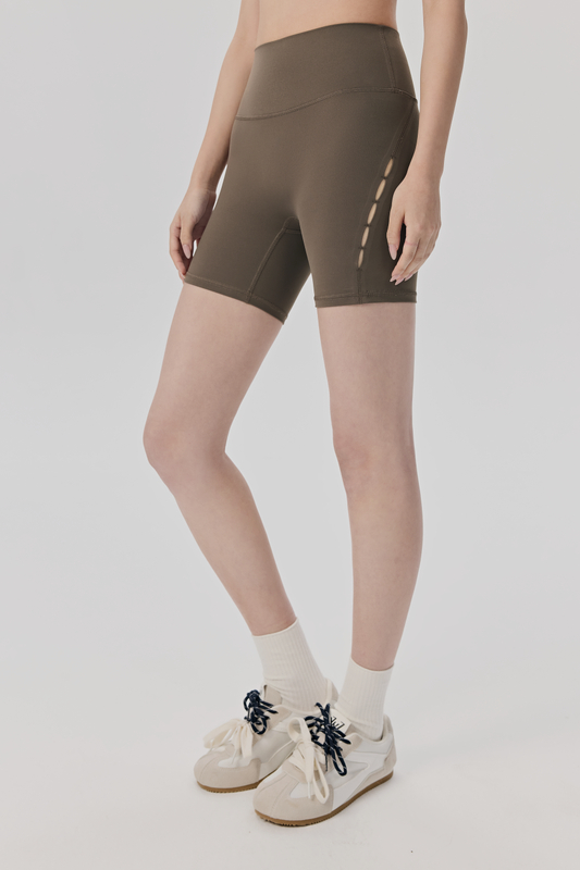 SH-017 OEM Side Cutout Biker Shorts for private label activewear sourcing