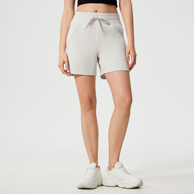 SH-022 Custom Drawstring High Waist Athletic Shorts for private label activewear sourcing