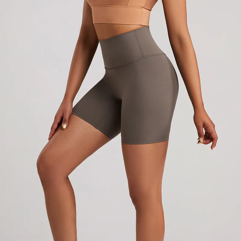 SH-024 Private Label Nylon Spandex High Waist Yoga Shorts