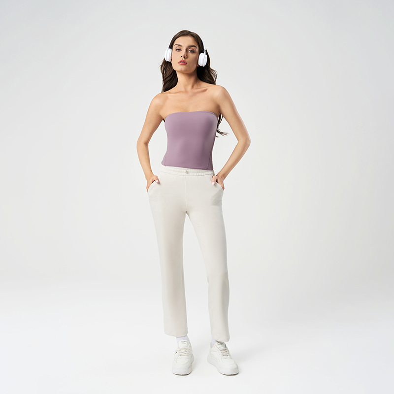 YT-021 Private Label Strapless Bandeau Layering Top for private label activewear sourcing