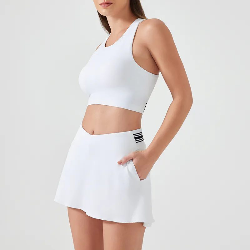 TD-055 Custom Wrap-Front Pocket Tennis Skort