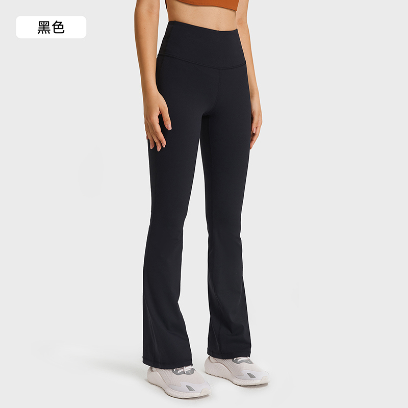 YL-028 Custom High-Waist Flare Yoga Leggings for private label activewear sourcing