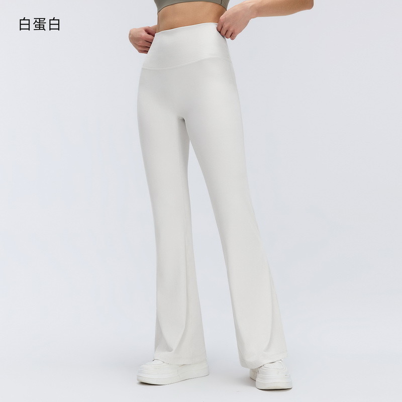 YL-037 Custom High-Waist Flare Yoga Leggings for private label activewear sourcing