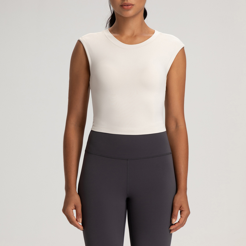YT-029 OEM Cropped Yoga Top for private label activewear sourcing