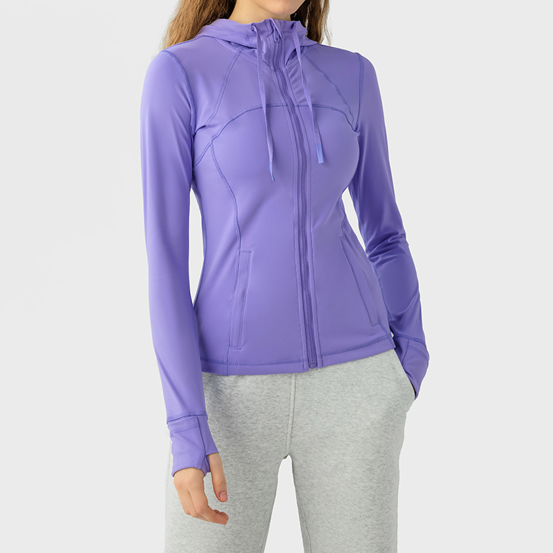 YT-039 Private Label Full Zip Workout Jacket for private label activewear sourcing