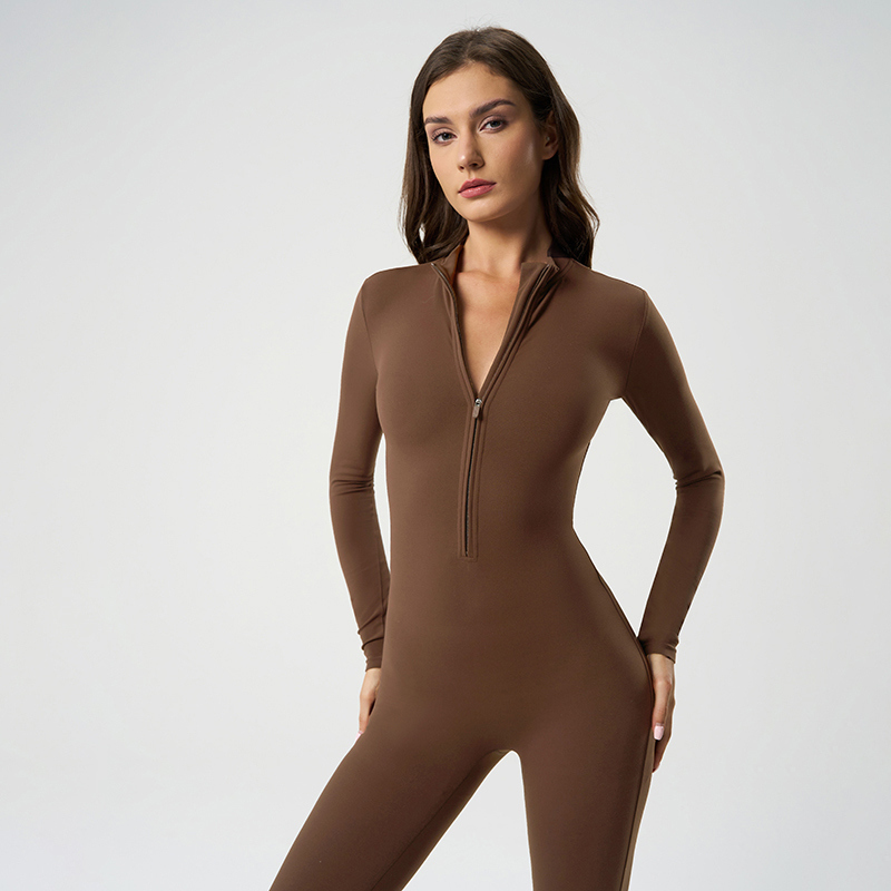 OP-010 Custom One-Piece Yoga Jumpsuit view 4 for activewear sourcing