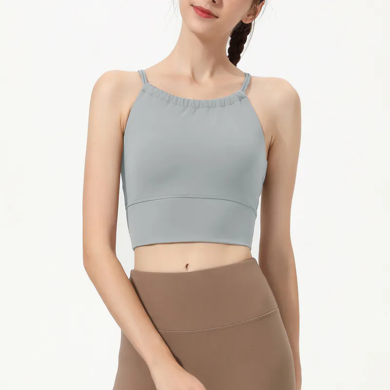 SB-033 Private Label Halter Neck High Support Sports Bra view 6 for activewear sourcing