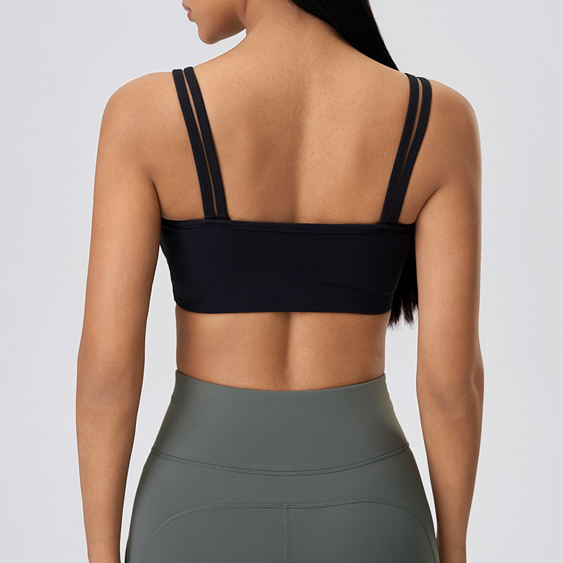 SB-005 Custom V-Neck Adjustable Strap Sports Bra view 4 for activewear sourcing