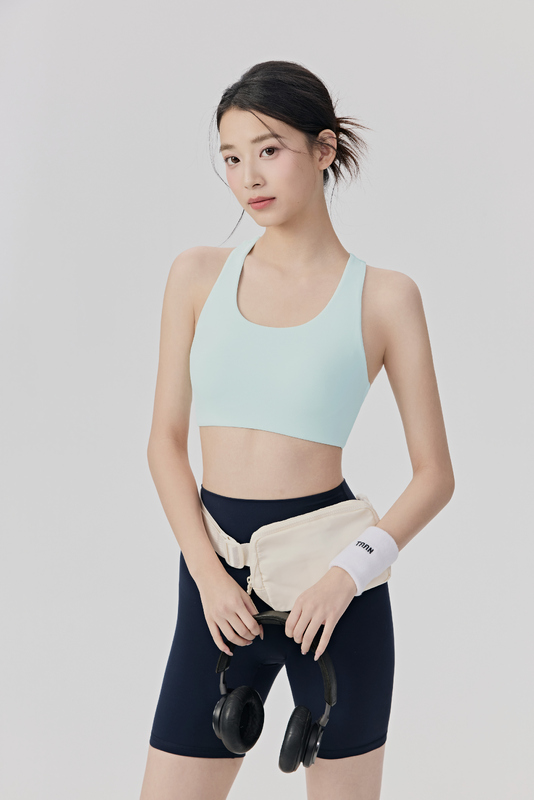 SB-017 White OEM Seamless Padded High Impact Sports Bra view 3 for activewear sourcing