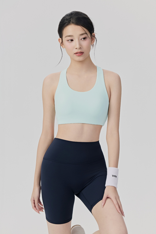 SB-020 White OEM High Support Racerback Sports Bra view 3 for activewear sourcing