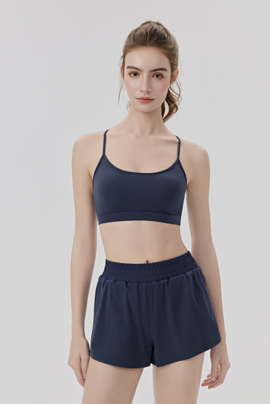 SB-021 Red Private Label Lightweight Spaghetti Strap Sports Bra view 4 for activewear sourcing