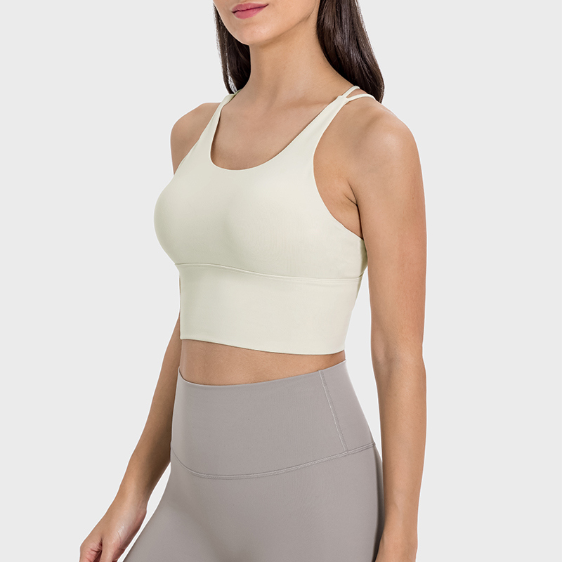 SB-024 Green Private Label Racerback High Support Sports Bra view 5 for activewear sourcing