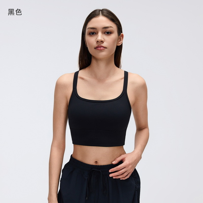 SB-025 White Custom Square Neck Cropped Sports Bra view 2 for activewear sourcing