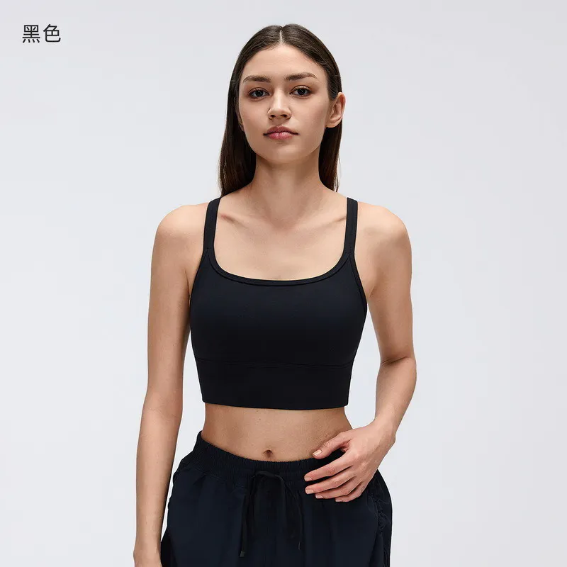 SB-025 White Custom Longline Square-Neck Sports Bra view 2 for activewear sourcing