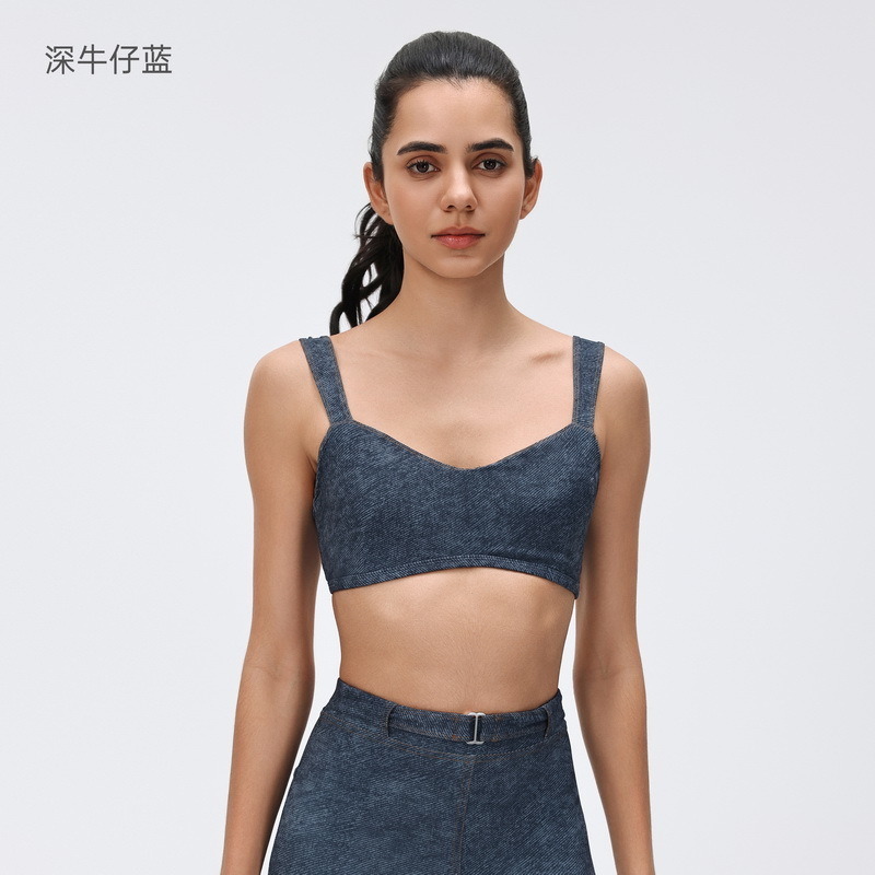 SB-027 Private Label Wide Strap Bralette Sports Bra view 2 for activewear sourcing