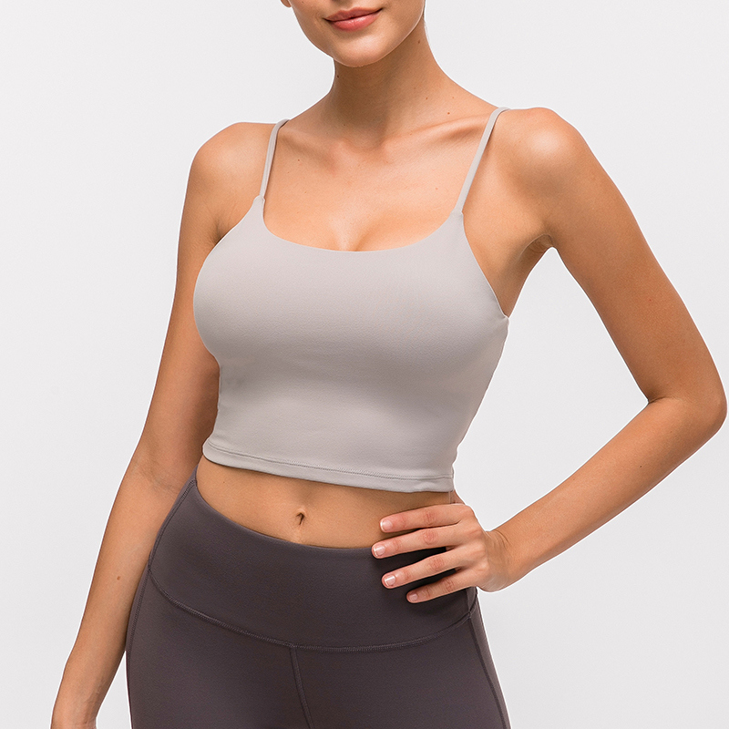 SB-029 Brown OEM Medium Support Sports Bra view 4 for activewear sourcing