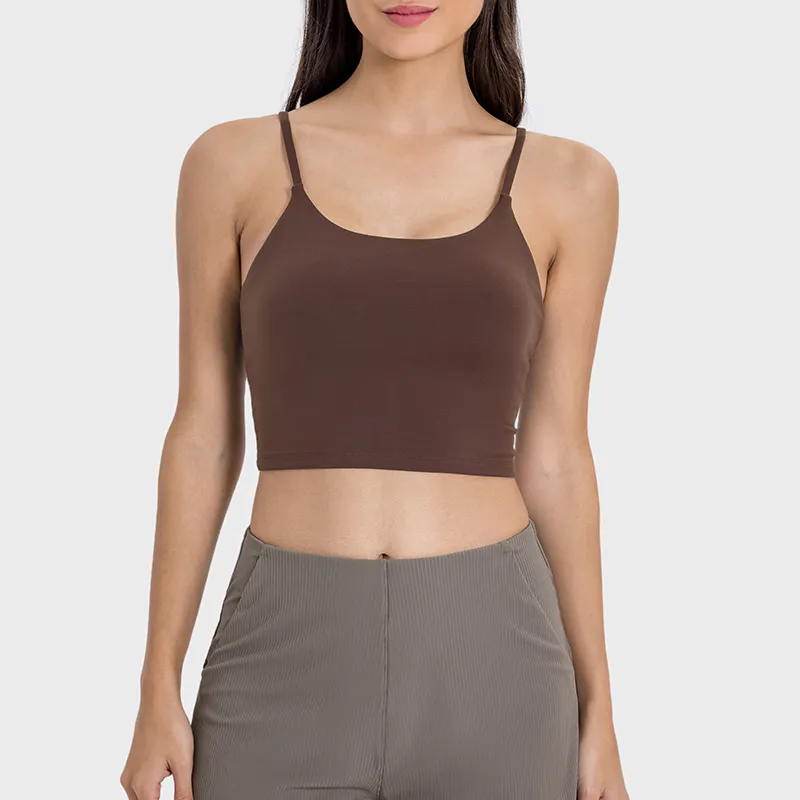 SB-029 OEM Thin-Strap Longline Sports Bra view 6 for activewear sourcing